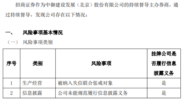 米乐 M6米乐ST中御存在新增被纳入失信被执行人的情况 且未能及时履行信息披露义务(图1)